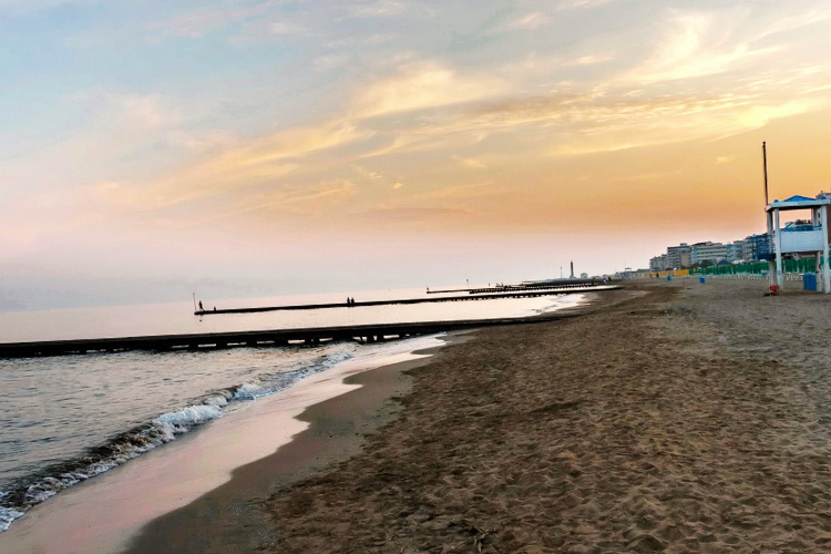 beaches and coastal views of the venetian riviera