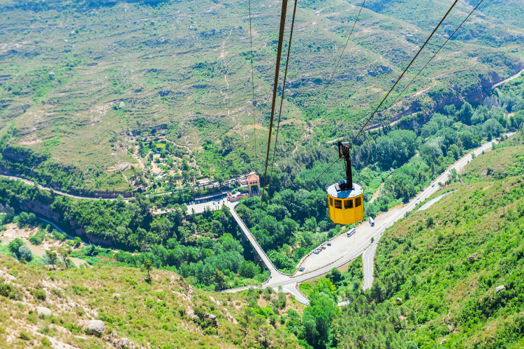 cable car ride up to montserrat barcelona