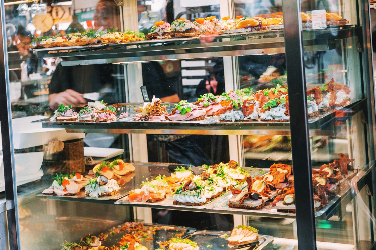 different smørrebrød in copenhagen
