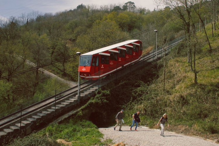 funicular ride to Mount Artxanda