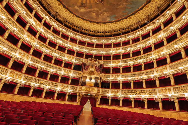 interior of san carlo theater naples