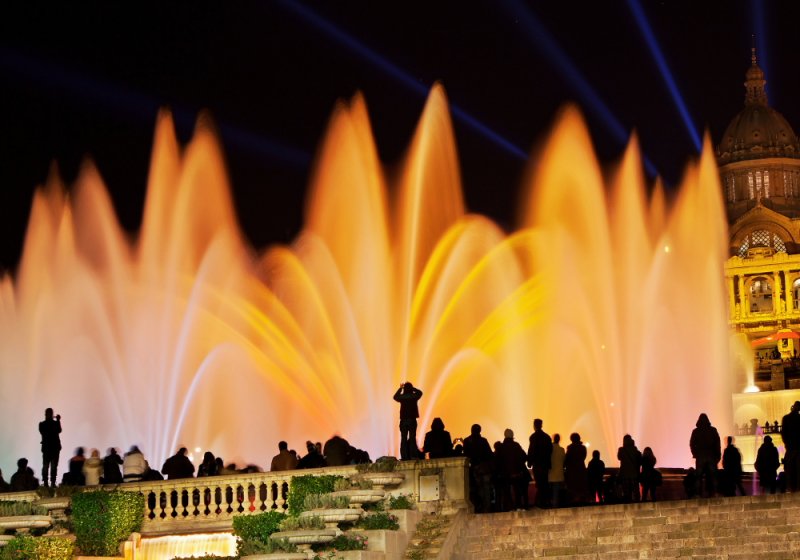 magic fountain show in montjuïc barcelona