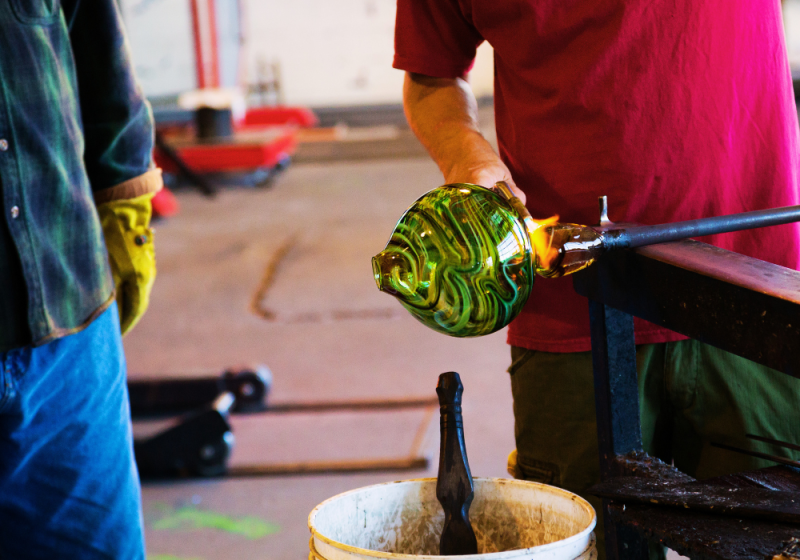murano for glassblowing in venice