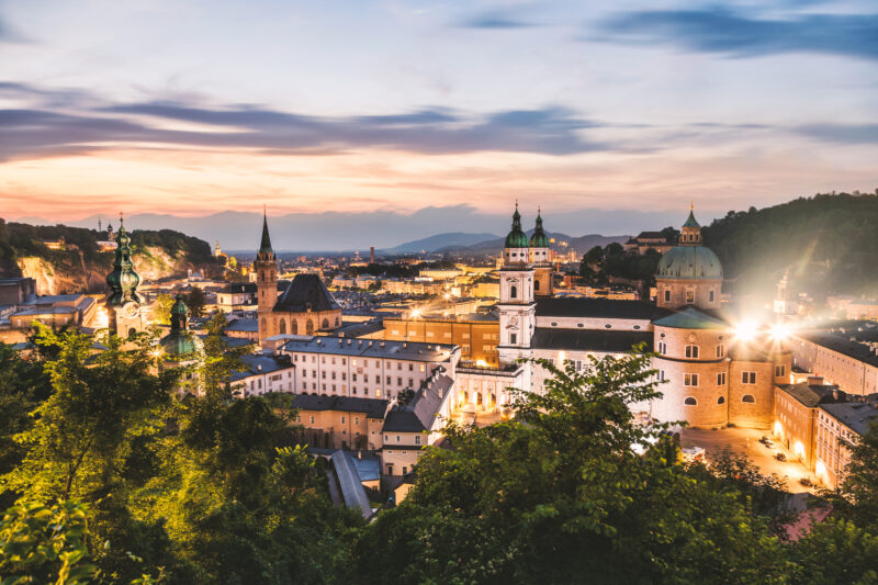 panoramic view of salzburg