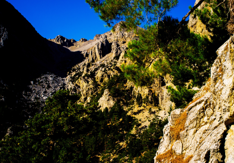 rugged mountains and deep gorges